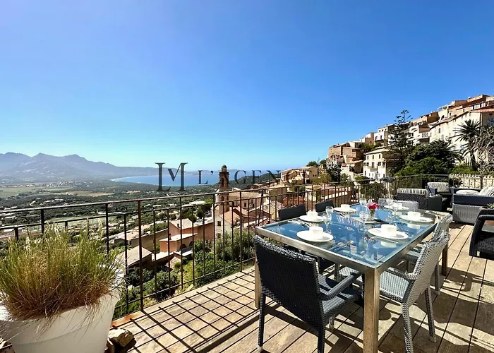 Bella Vista - Duplex D'Exception Avec Terrasse Suspendue Et Vue Panoramique Sur La Baie De Calvi